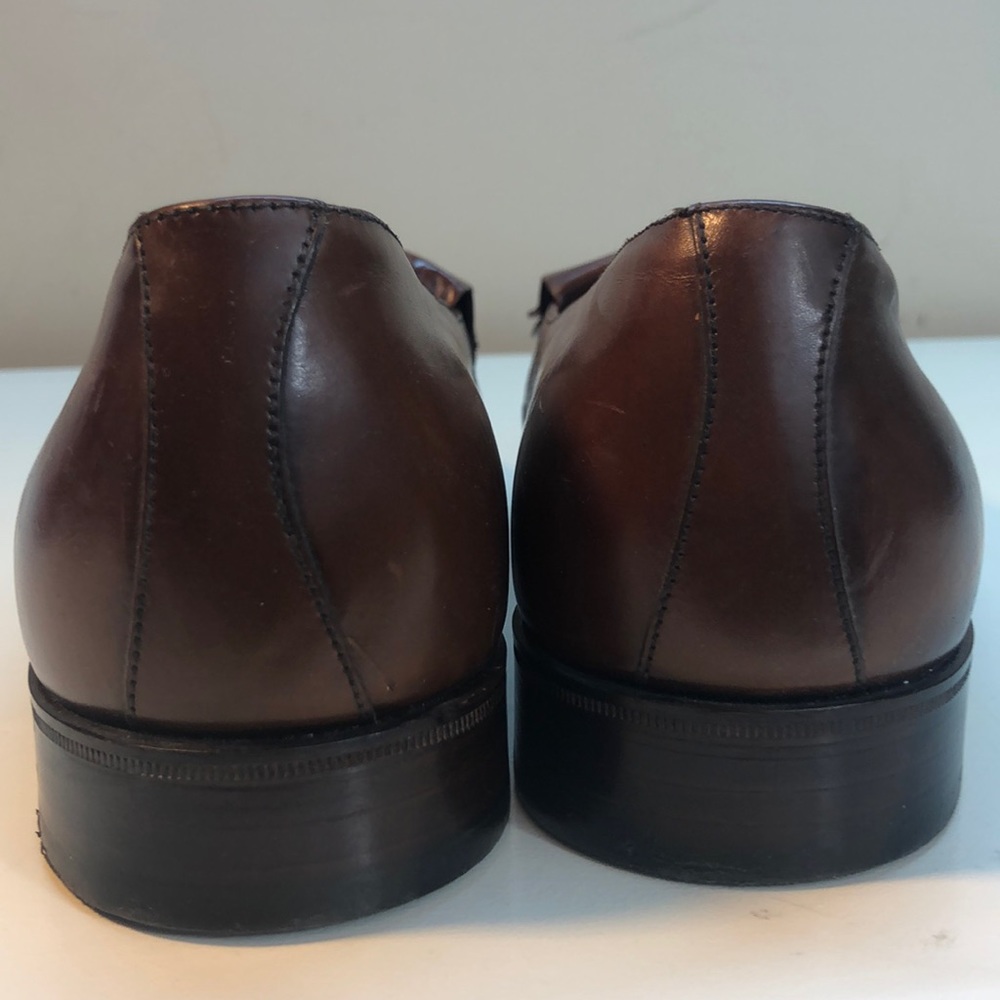 Bally Prestige Brown Leather Tassel Loafers Size 9 - Picture 4 of 10